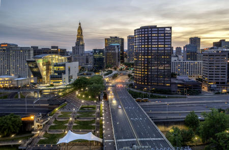 Hartford Skyline, Drone photography, Connecticut drone video and photography Tom Kutz drone photography and video in Connecticut